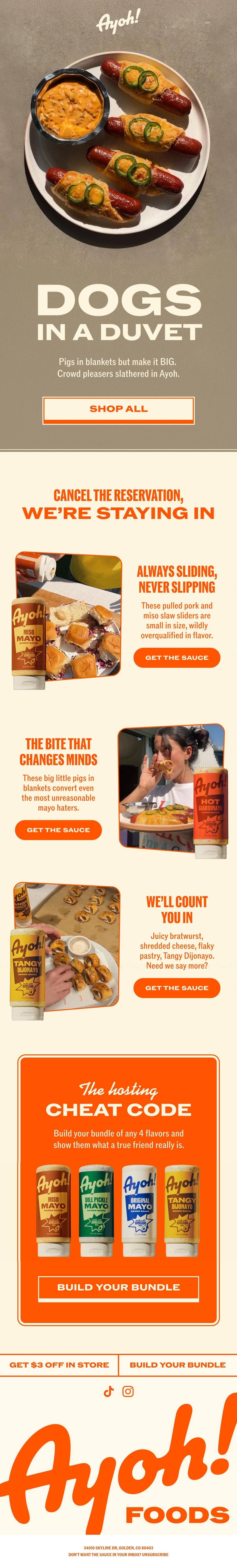 AYOH Foods bold design email