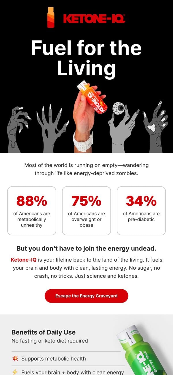 Ketone-IQ Halloween email: Fuel for the Living