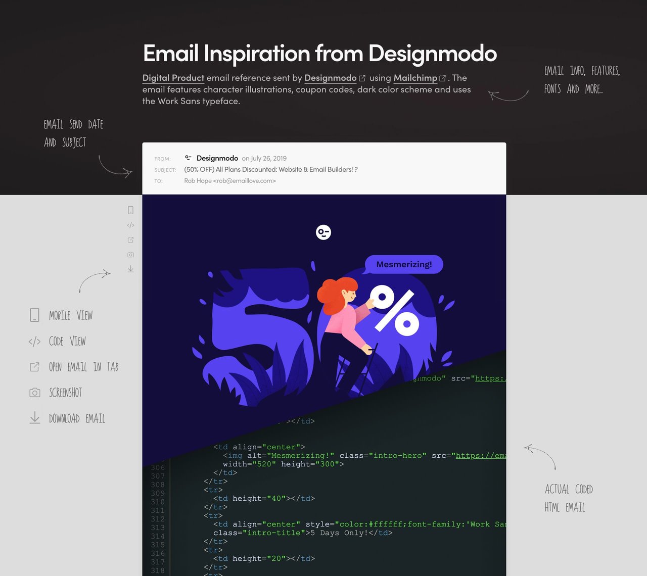 Email Love - email inspiration breakdown Screenshot