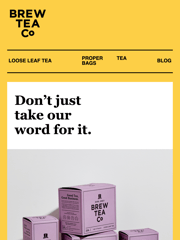 Brew Tea Company Email Design