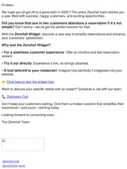 Email Inspiration from Anna - Zenchef
