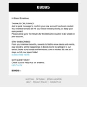 Email Inspiration from BONDS Online