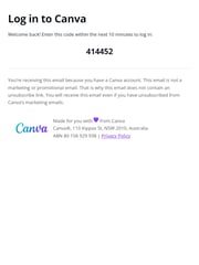 Email Inspiration from Canva