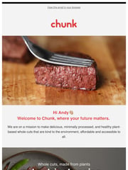 Email Inspiration from Chunk foods