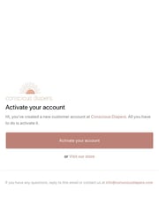 Email Inspiration from Conscious Diapers