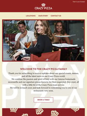 Email Inspiration from Crazy Pizza