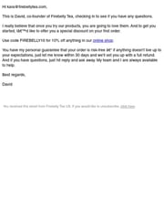 Email Inspiration from David Segal
