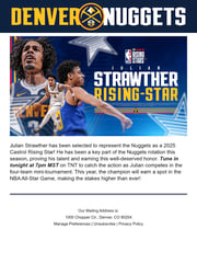 Email Inspiration from Denver Nuggets