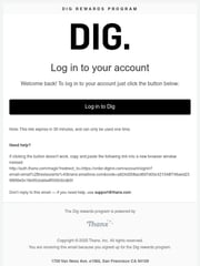 Email Inspiration from Dig Rewards
