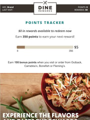 Email Inspiration from Dine Rewards