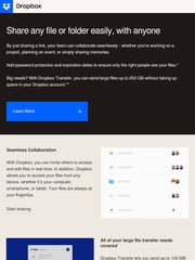 Email Inspiration from Dropbox