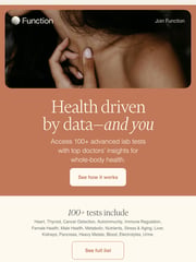 Email Inspiration from Function Health
