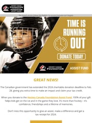 Email Inspiration from Hockey Canada Foundation