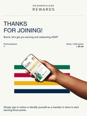 Email Inspiration from Hudson's Bay Rewards