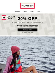 Email Inspiration from Hunter Boots