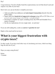 Email Inspiration from Koinly