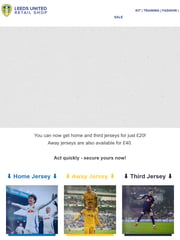 Email Inspiration from Leeds United