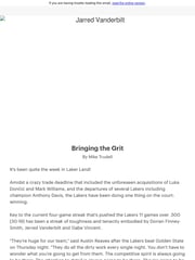 Email Inspiration from Los Angeles Lakers