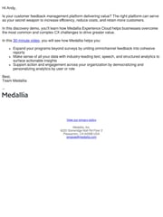 Email Inspiration from Medallia