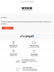 Email Inspiration from Myer