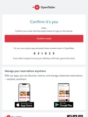 Email Inspiration from OpenTable Member Services