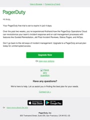Email Inspiration from PagerDuty