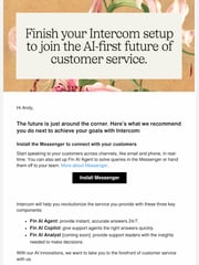 Email Inspiration from Phil from Intercom