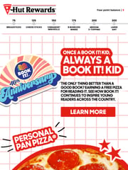 Email Inspiration from Pizza Hut Hut Rewards