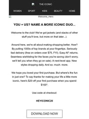 Email Inspiration from THE ICONIC Newsletter