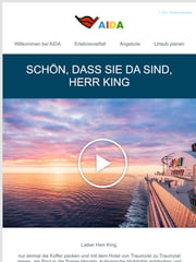 Email Inspiration from Willkommen bei AIDA