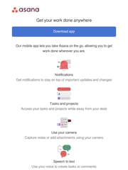 Email Inspiration from Asana