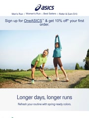Email Inspiration from ASICS