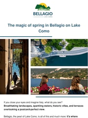 Email Inspiration from Bellagio Lake Como
