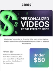 Email Inspiration from Cameo