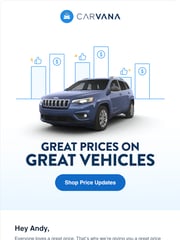 Email Inspiration from Carvana