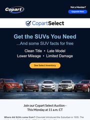 Email Inspiration from Copart USA