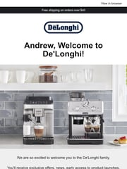 Email Inspiration from De'Longhi