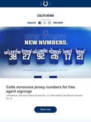 Email Inspiration from Indianapolis Colts