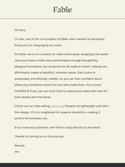 Email Inspiration from Joe at Fable