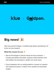 Email Inspiration from Katie from Klue