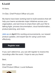Email Inspiration from Lucid