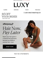 Email Inspiration from Luxy Hair