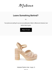 Email Inspiration from Matisse Footwear