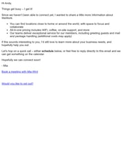 Email Inspiration from Mia Wint