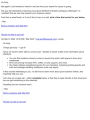 Email Inspiration from Mia Wint