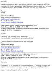 Email Inspiration from Natalie Munoz
