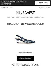 Email Inspiration from NINE WEST
