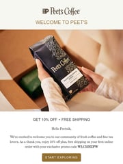 Email Inspiration from Peet's Coffee