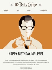 Email Inspiration from Peet's Coffee