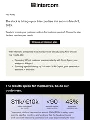 Email Inspiration from Phil from Intercom